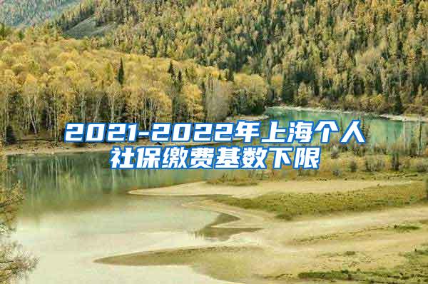 2021-2022年上海个人社保缴费基数下限