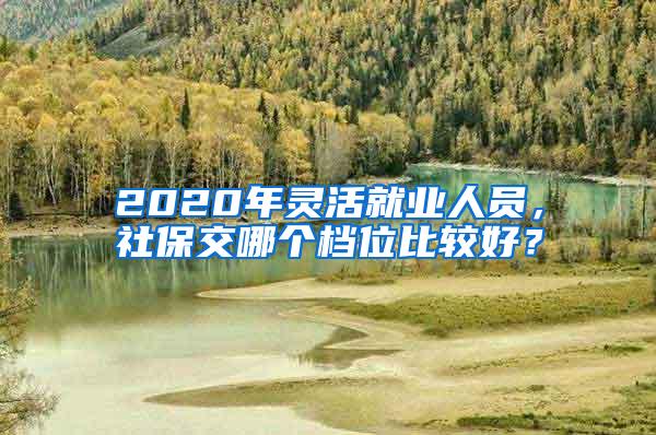 2020年灵活就业人员，社保交哪个档位比较好？