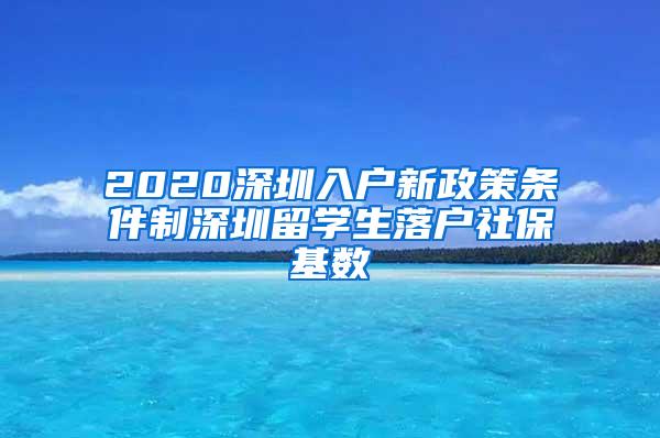 2020深圳入户新政策条件制深圳留学生落户社保基数