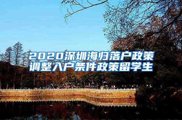 2020深圳海归落户政策调整入户条件政策留学生