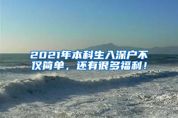 2021年本科生入深户不仅简单，还有很多福利！