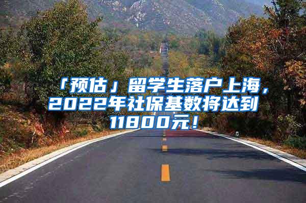 「预估」留学生落户上海，2022年社保基数将达到11800元！