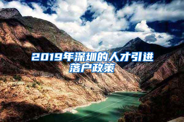 2019年深圳的人才引进落户政策