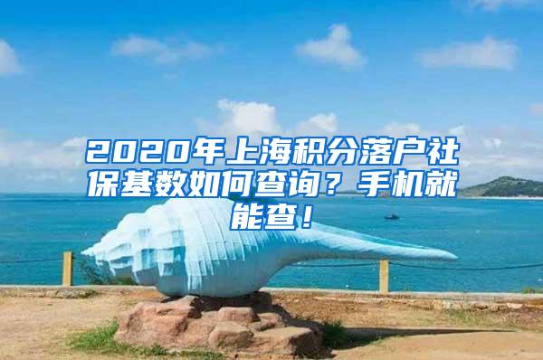 2020年上海积分落户社保基数如何查询？手机就能查！