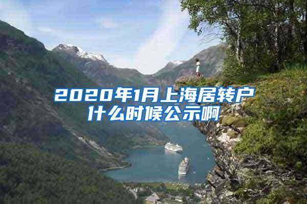 2020年1月上海居转户什么时候公示啊