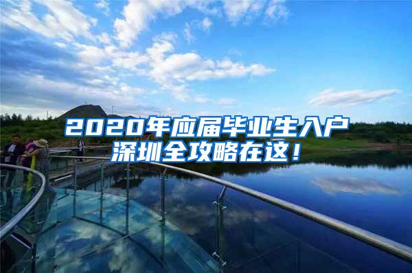 2020年应届毕业生入户深圳全攻略在这！