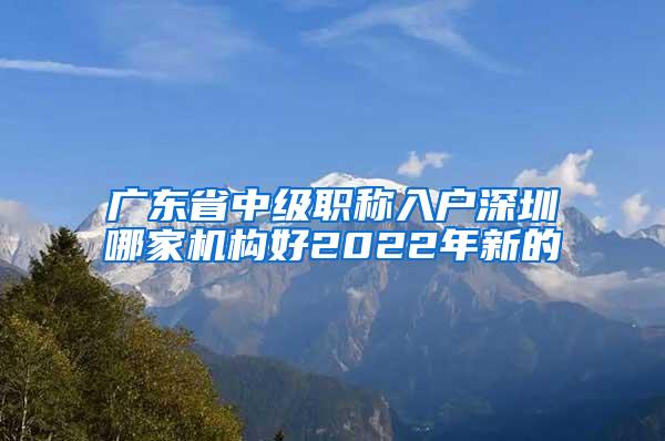 广东省中级职称入户深圳哪家机构好2022年新的