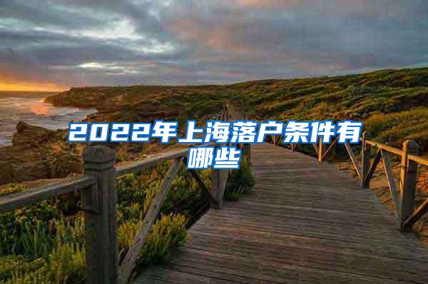 2022年上海落户条件有哪些