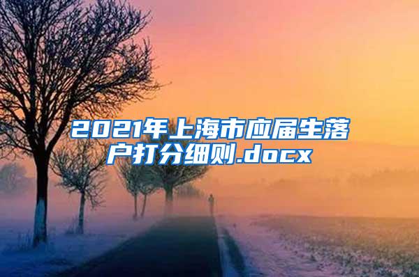 2021年上海市应届生落户打分细则.docx