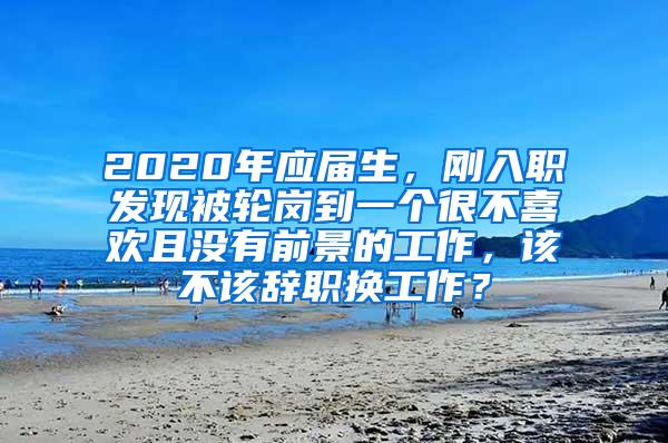 2020年应届生，刚入职发现被轮岗到一个很不喜欢且没有前景的工作，该不该辞职换工作？