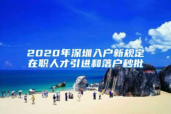 2020年深圳入户新规定在职人才引进和落户秒批