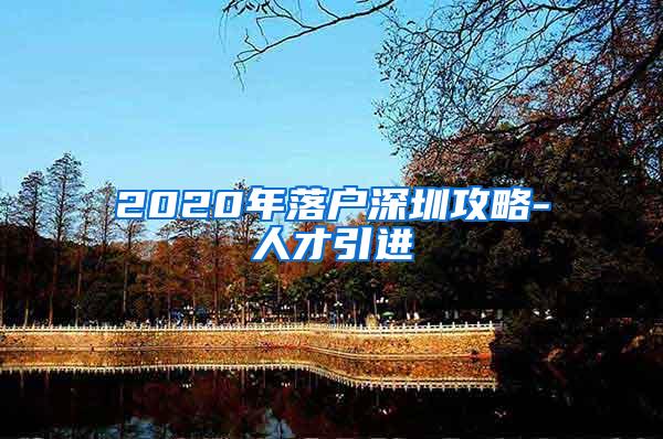 2020年落户深圳攻略-人才引进