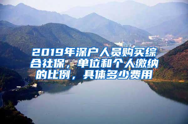 2019年深户人员购买综合社保，单位和个人缴纳的比例，具体多少费用