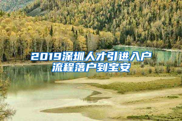 2019深圳人才引进入户流程落户到宝安