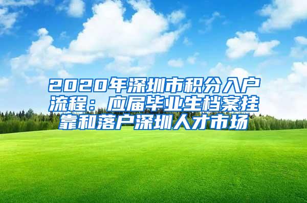 2020年深圳市积分入户流程：应届毕业生档案挂靠和落户深圳人才市场