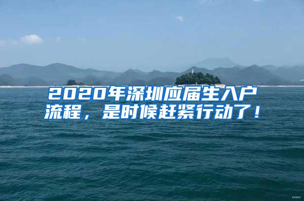 2020年深圳应届生入户流程，是时候赶紧行动了！