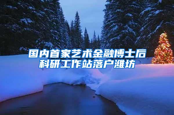 国内首家艺术金融博士后科研工作站落户潍坊