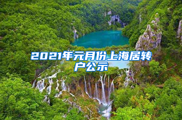 2021年元月份上海居转户公示