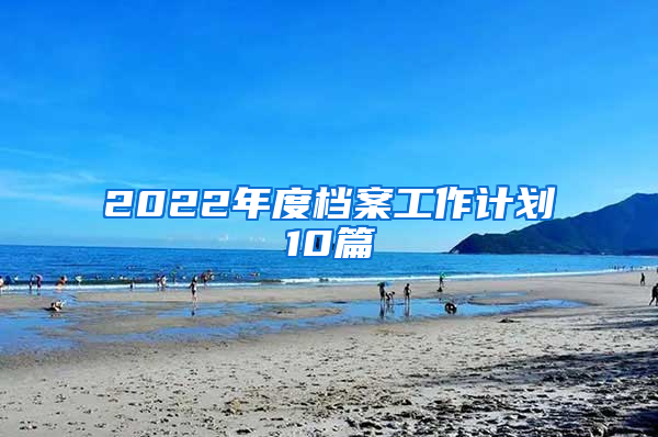 2022年度档案工作计划10篇