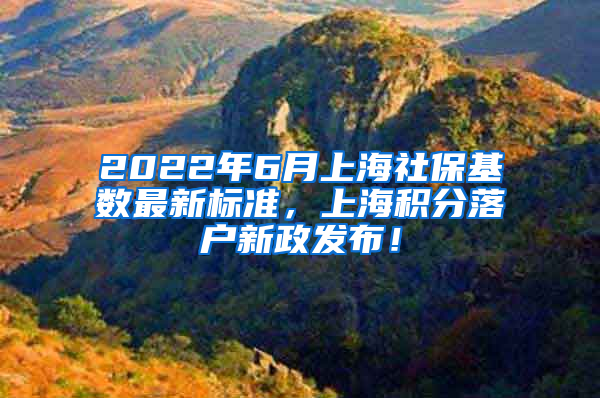 2022年6月上海社保基数最新标准，上海积分落户新政发布！