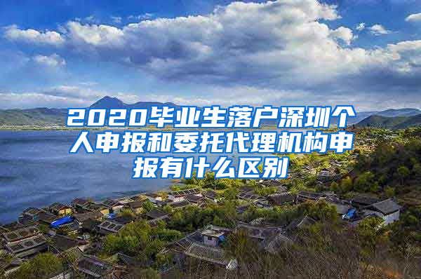 2020毕业生落户深圳个人申报和委托代理机构申报有什么区别