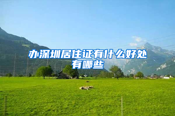 办深圳居住证有什么好处有哪些