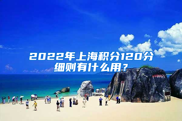 2022年上海积分120分细则有什么用？