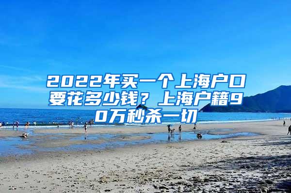 2022年买一个上海户口要花多少钱？上海户籍90万秒杀一切