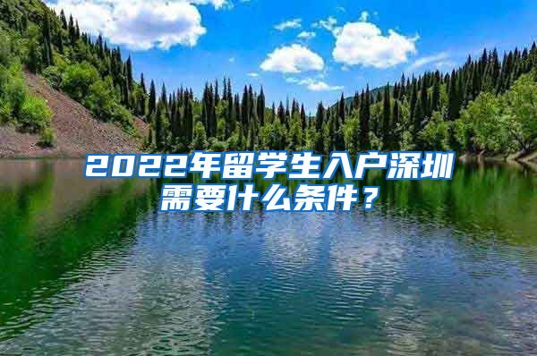 2022年留学生入户深圳需要什么条件？