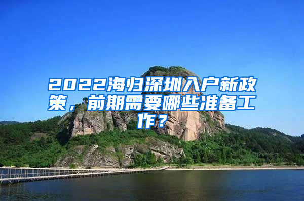 2022海归深圳入户新政策，前期需要哪些准备工作？