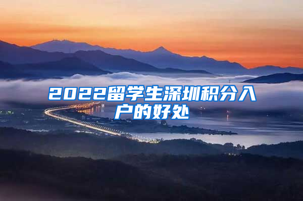 2022留学生深圳积分入户的好处