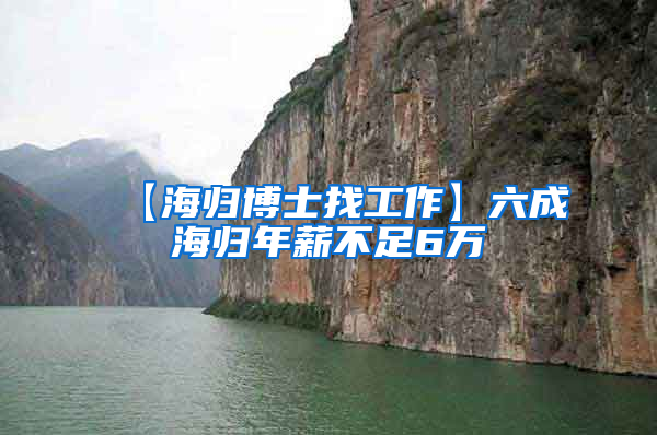 【海归博士找工作】六成海归年薪不足6万