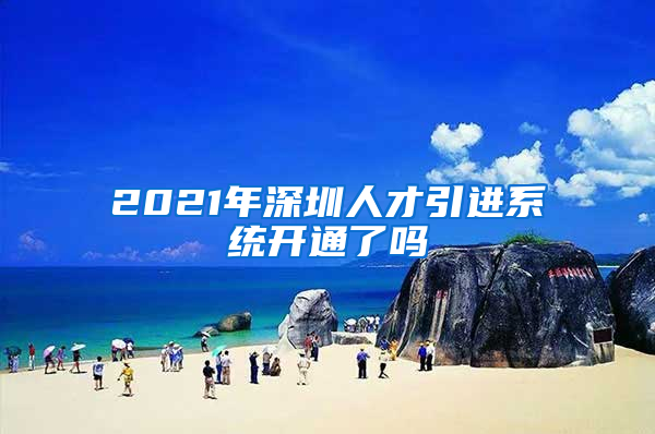 2021年深圳人才引进系统开通了吗