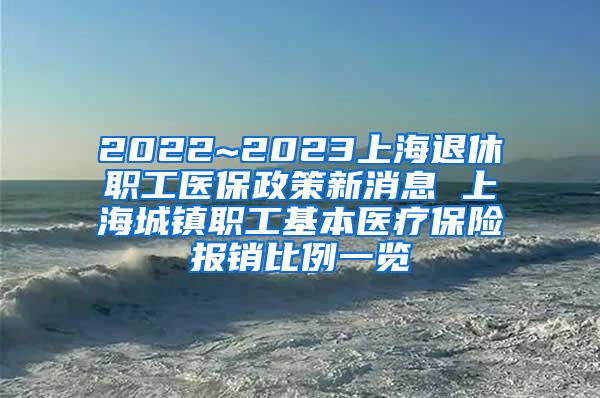 2022~2023上海退休职工医保政策新消息 上海城镇职工基本医疗保险报销比例一览