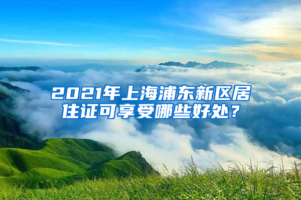 2021年上海浦东新区居住证可享受哪些好处？