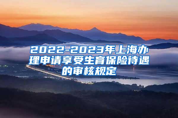 2022-2023年上海办理申请享受生育保险待遇的审核规定