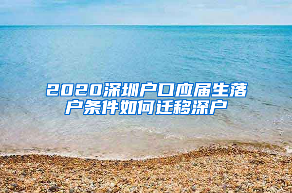 2020深圳户口应届生落户条件如何迁移深户