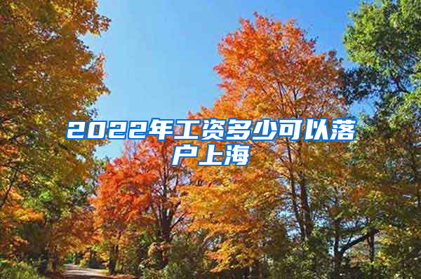 2022年工资多少可以落户上海