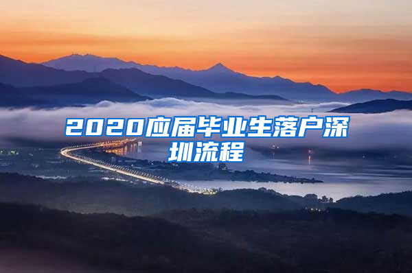 2020应届毕业生落户深圳流程