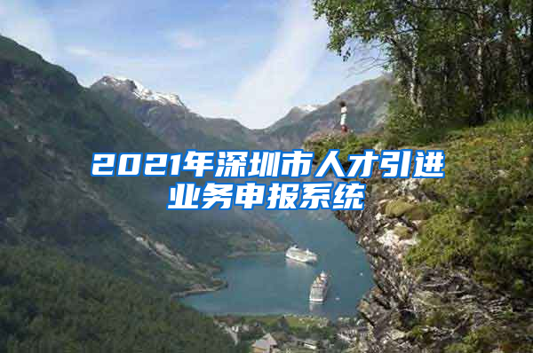 2021年深圳市人才引进业务申报系统