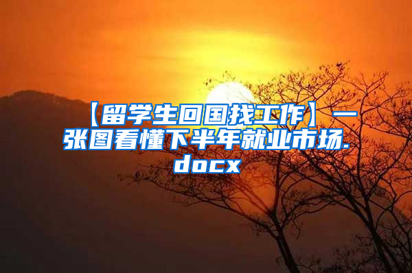 【留学生回国找工作】一张图看懂下半年就业市场.docx