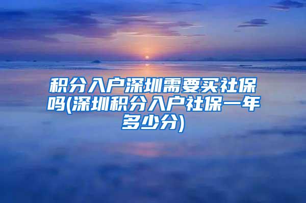 积分入户深圳需要买社保吗(深圳积分入户社保一年多少分)