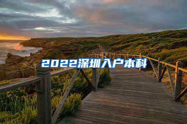 2022深圳入户本科