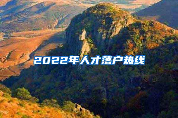 2022年人才落户热线