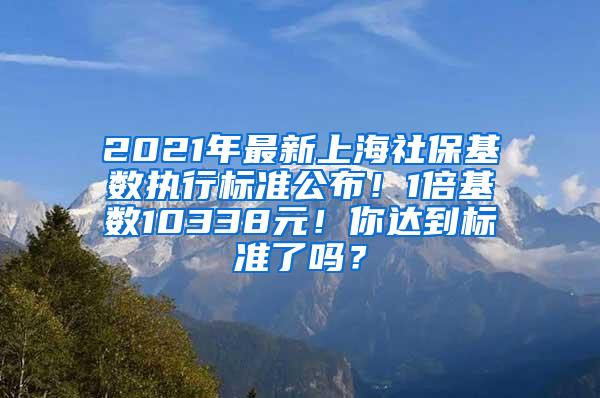 2021年最新上海社保基数执行标准公布！1倍基数10338元！你达到标准了吗？