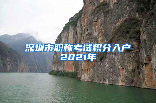 深圳市职称考试积分入户2021年