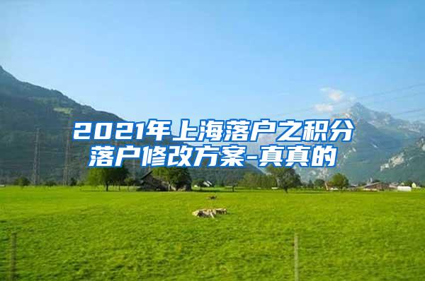 2021年上海落户之积分落户修改方案-真真的