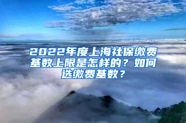 2022年度上海社保缴费基数上限是怎样的？如何选缴费基数？