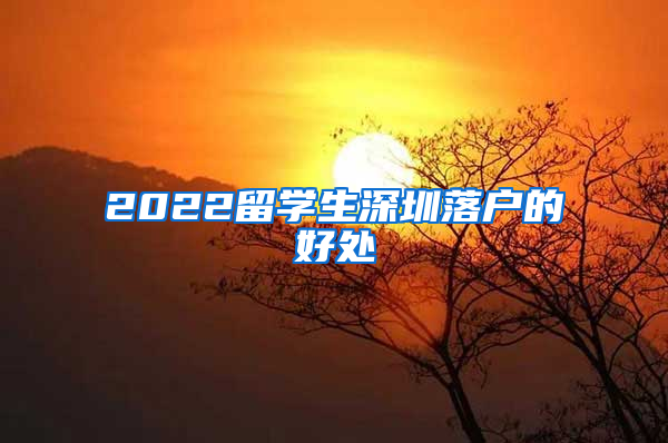 2022留学生深圳落户的好处