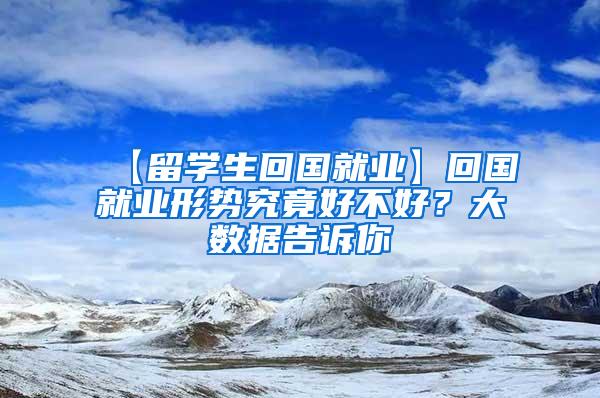 【留学生回国就业】回国就业形势究竟好不好？大数据告诉你